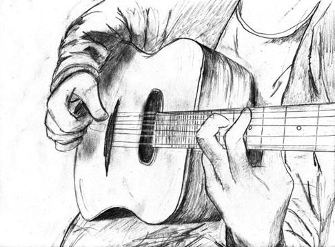 a few drawings | Guitar drawing, Guitar art, Pencil art drawings